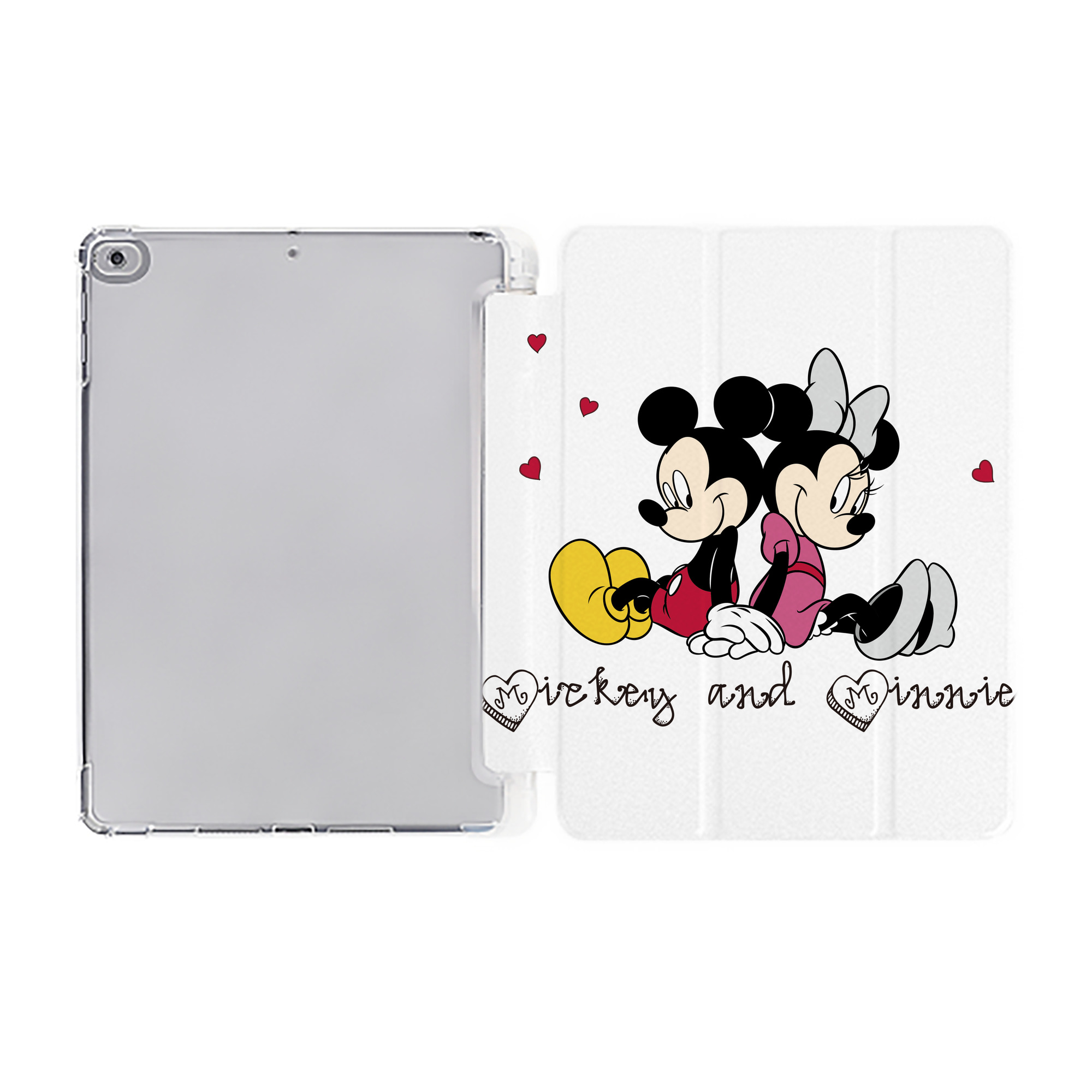 （画像用） ミッキーマウス Mickey Mouse IPad ケース ペン収納付き 三つ折りスタンド PUレザー×シリコン 対応機種9.5/10.5/10.9インチ